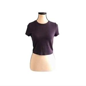 Dusty purple Garage cropped t-shirt